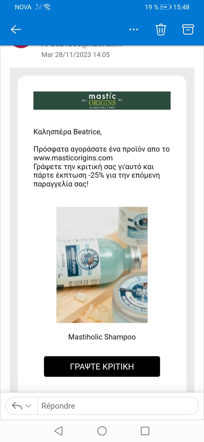 Customer photo review of Mastiholic Shampoo