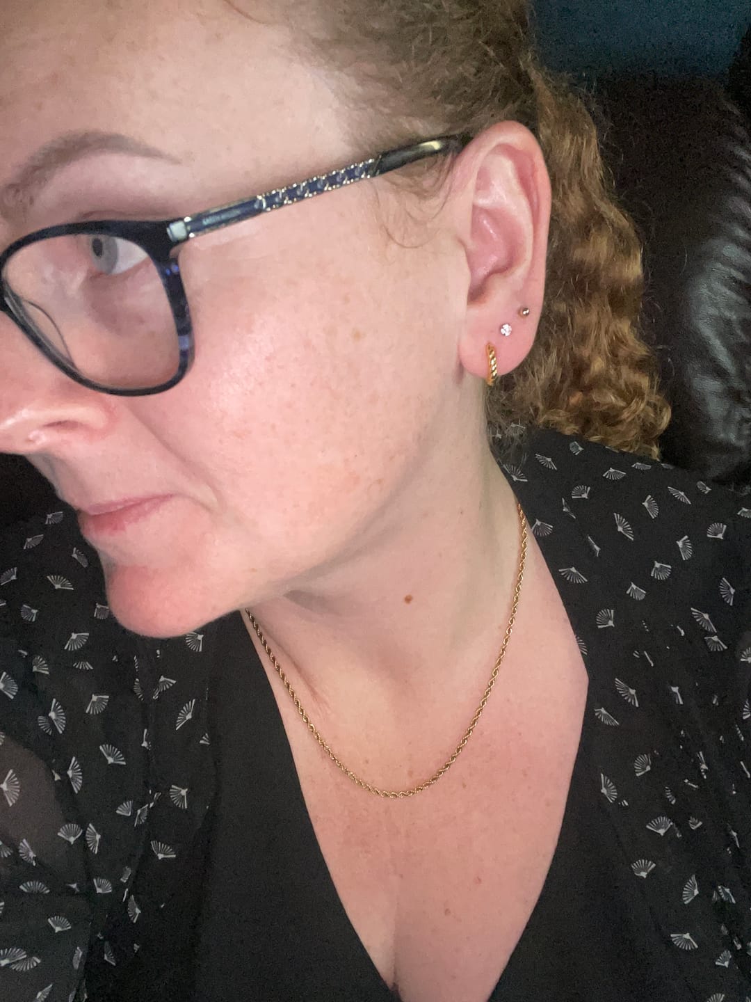Customer photo review of Rope Chain Necklace + FREE Rope Huggies