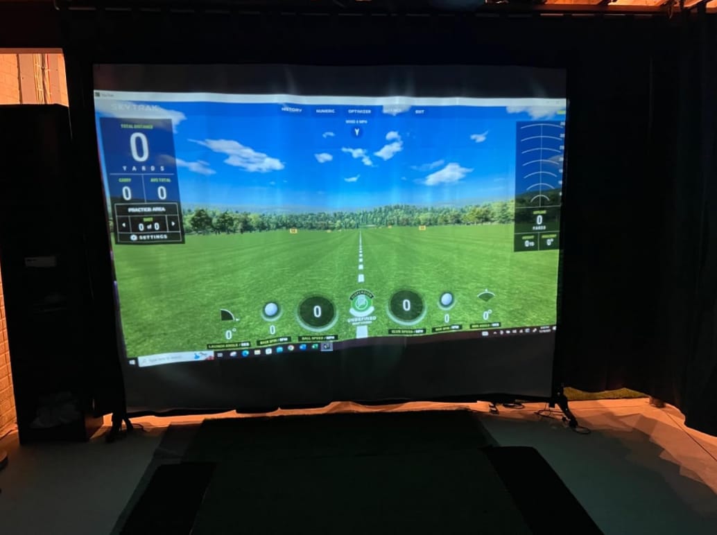 Customer photo review of Morelux® Golf Impact Screen 10' x 7.5' - Golf Hitting Screens for Simulator