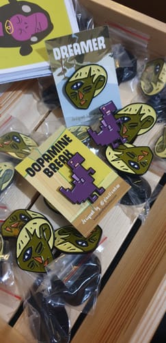 Customer photo review of Custom Enamel Pins