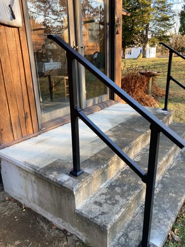 Customer photo review of Indoor/Outdoor Handrail Kit for Stairs