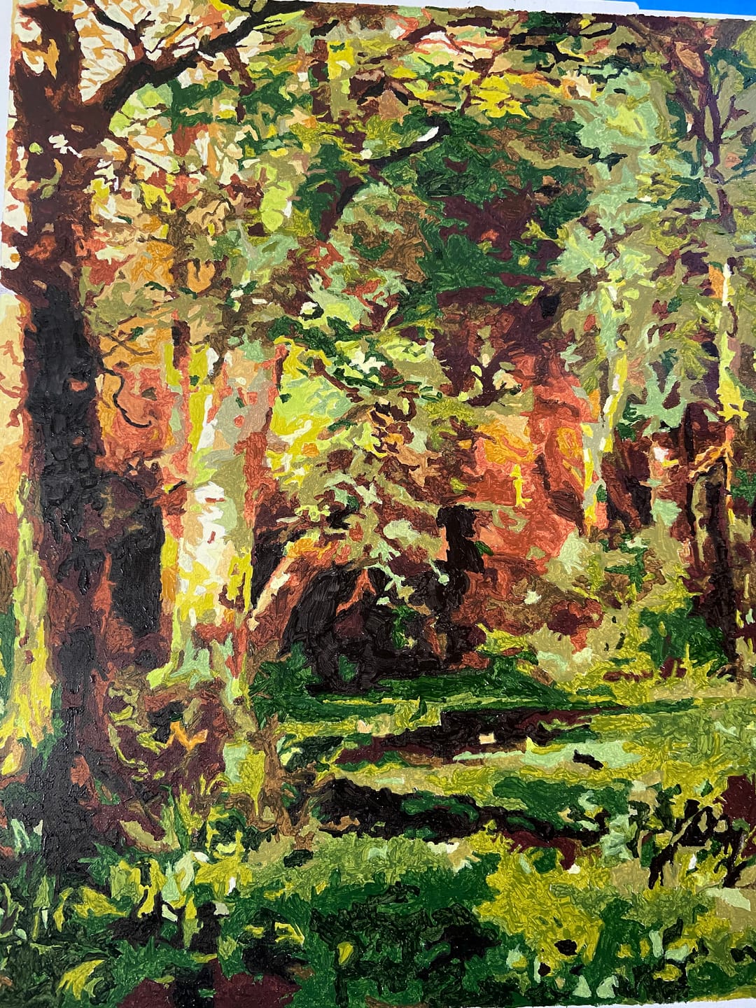 Customer photo review of Forest Scene - Paint by Numbers