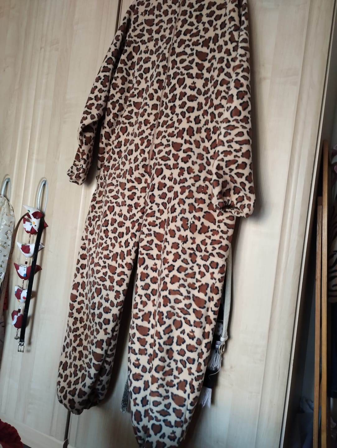 Customer photo review of Brown Leopard Anti Pill Polar Fleece Fabric