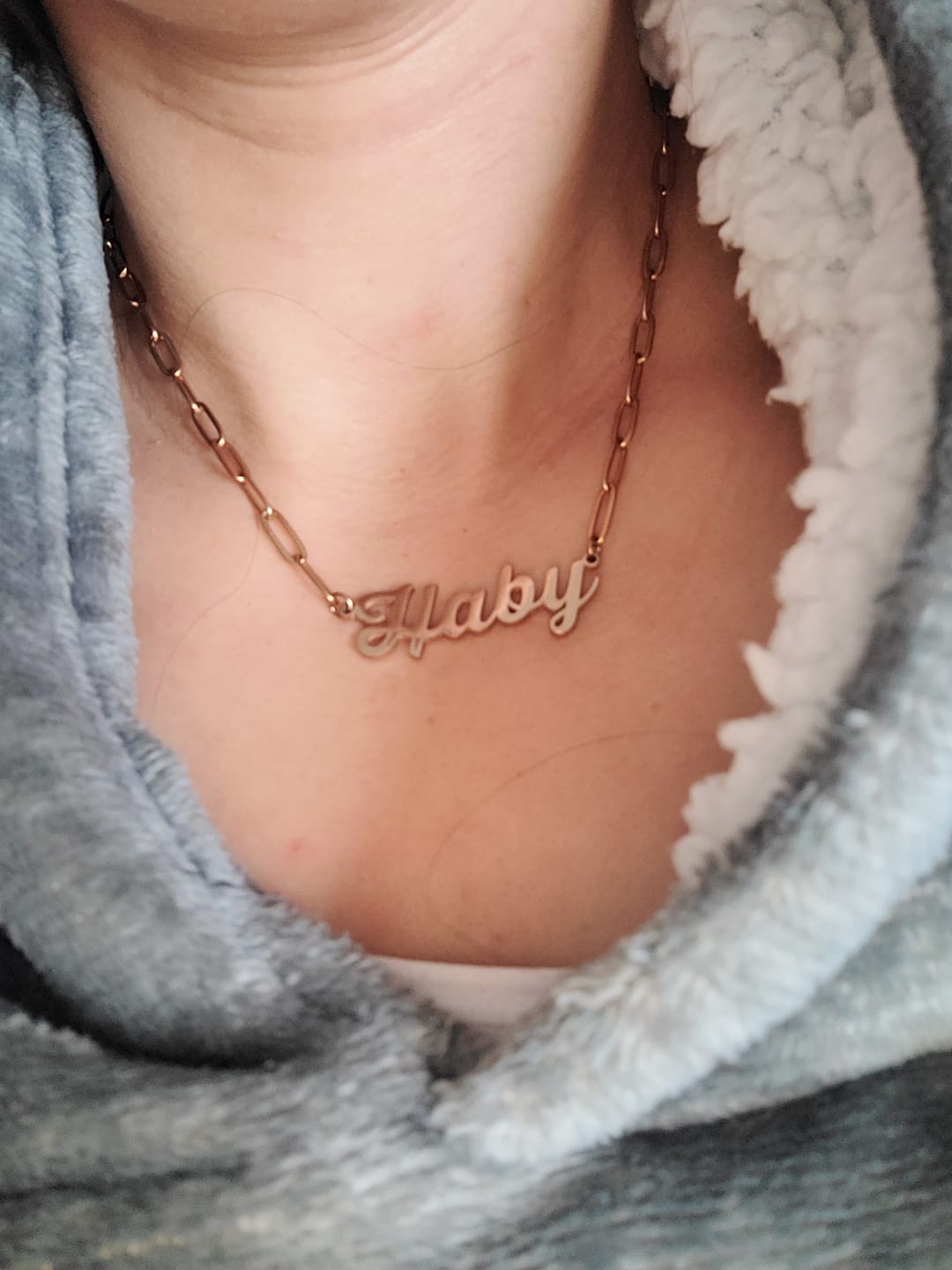 Customer photo review of Collier Prénom Chaîne Maillon