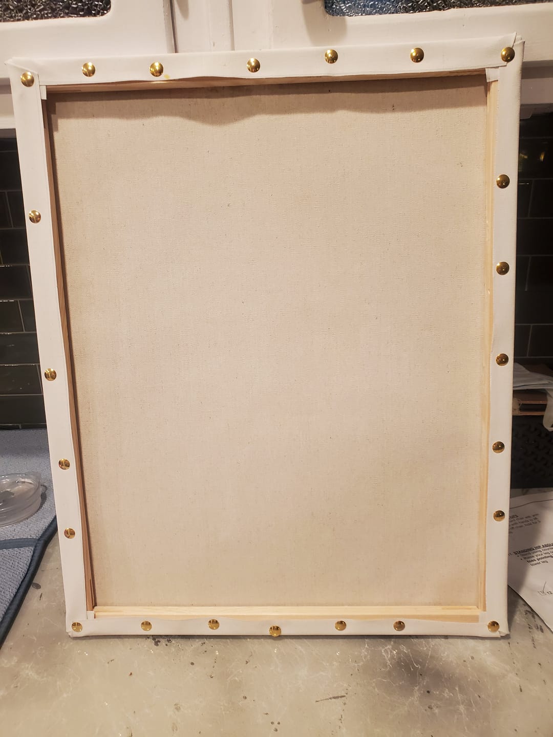 Customer photo review of Pine Wood Canvas Frame Kit
