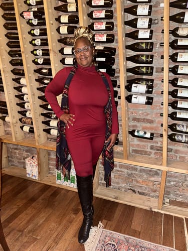 Customer photo review of Plaid Girl Traditional Cape