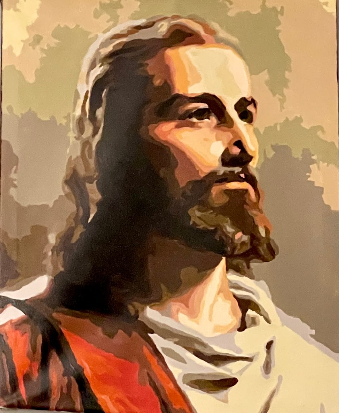 Customer photo review of Jesus Portrait - Paint by Numbers Kit