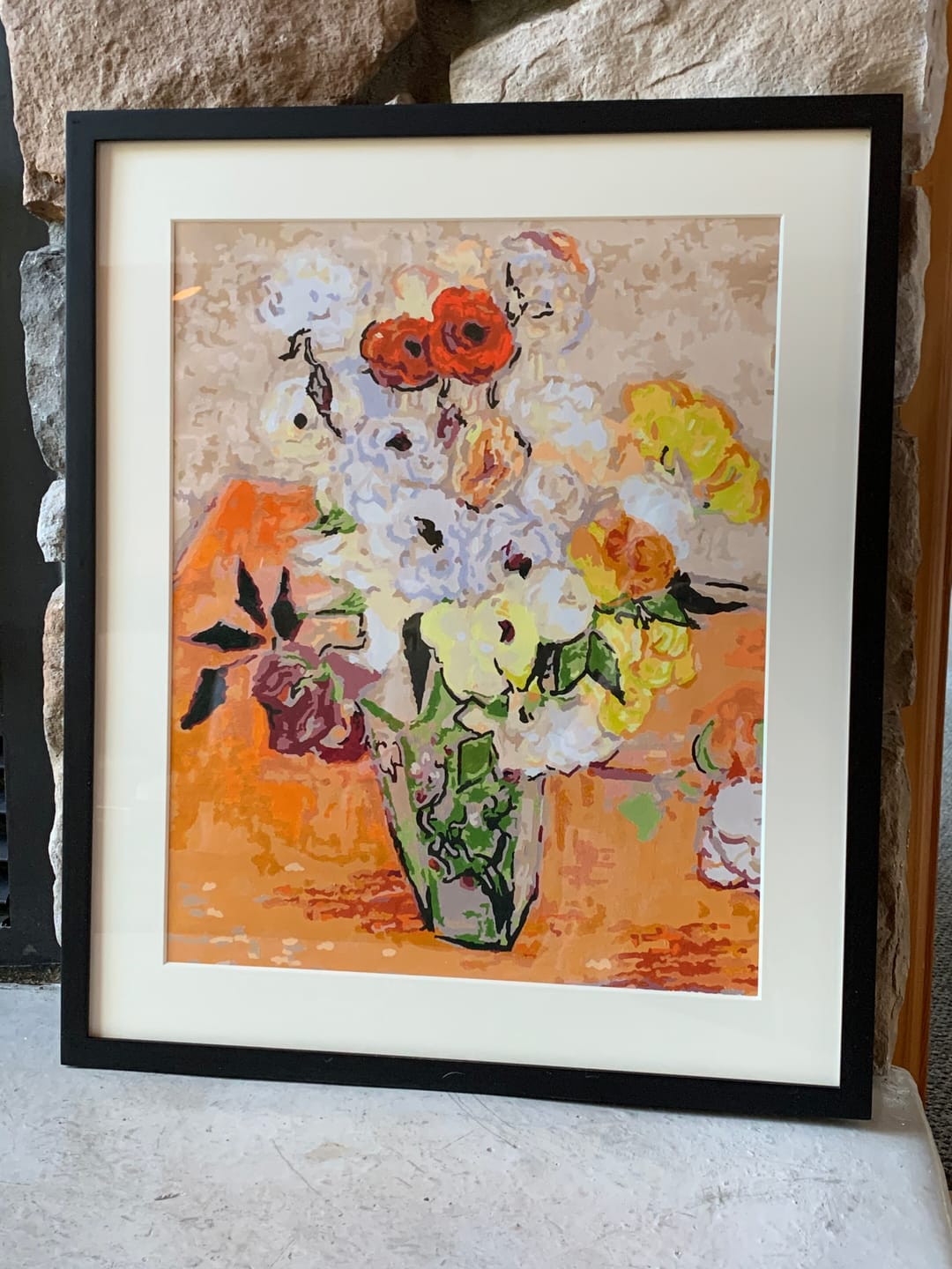 Customer photo review of Roses and Anemones - Paint by Numbers