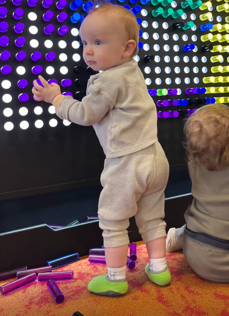 Customer photo review of Non-Slip Baby Socks | Famous Solos 4-Pack