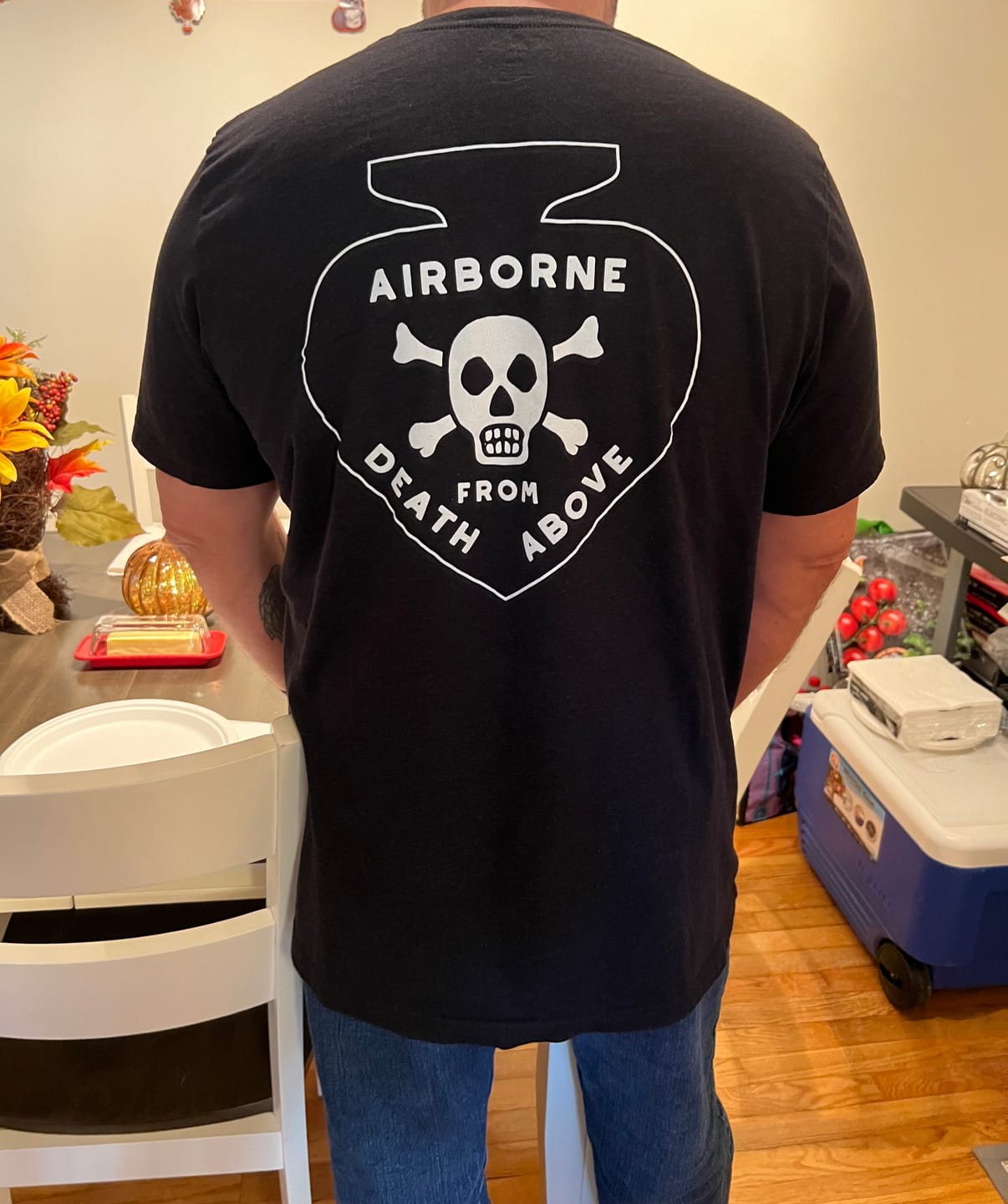 Customer photo review of Vietnam Airborne Death Spade Shirt