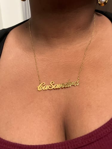 Customer photo review of Personalized Name Necklace