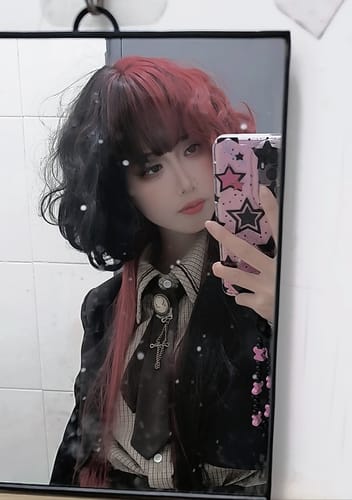 Customer photo review of Two-color jellyfish wig W002