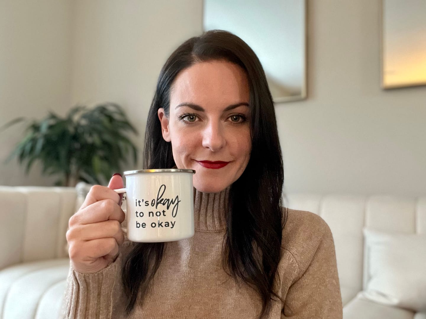 Customer photo review of It's okay to not be okay Campfire Mug