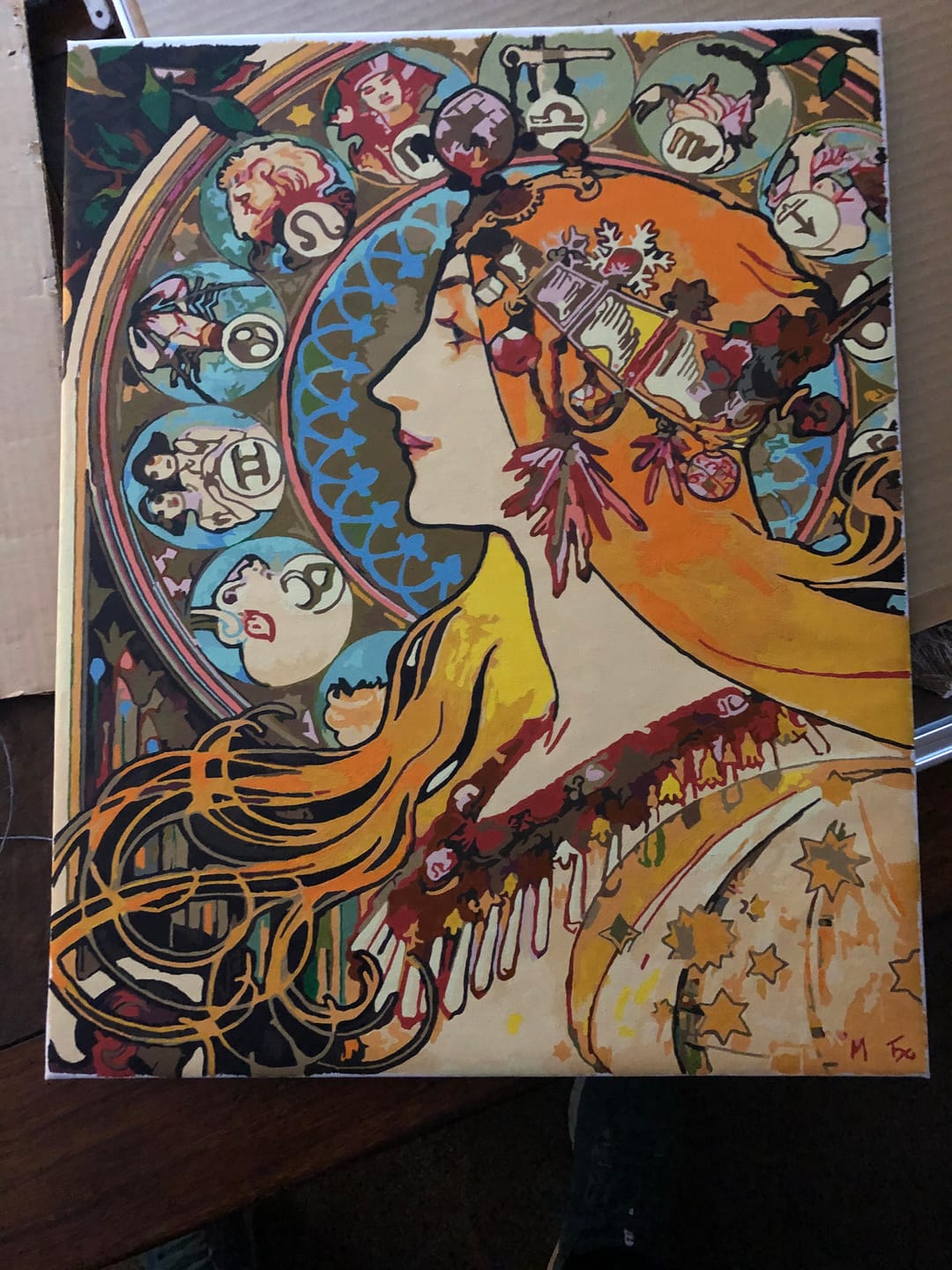 Customer photo review of Zodiac (1896) - Paint by Numbers