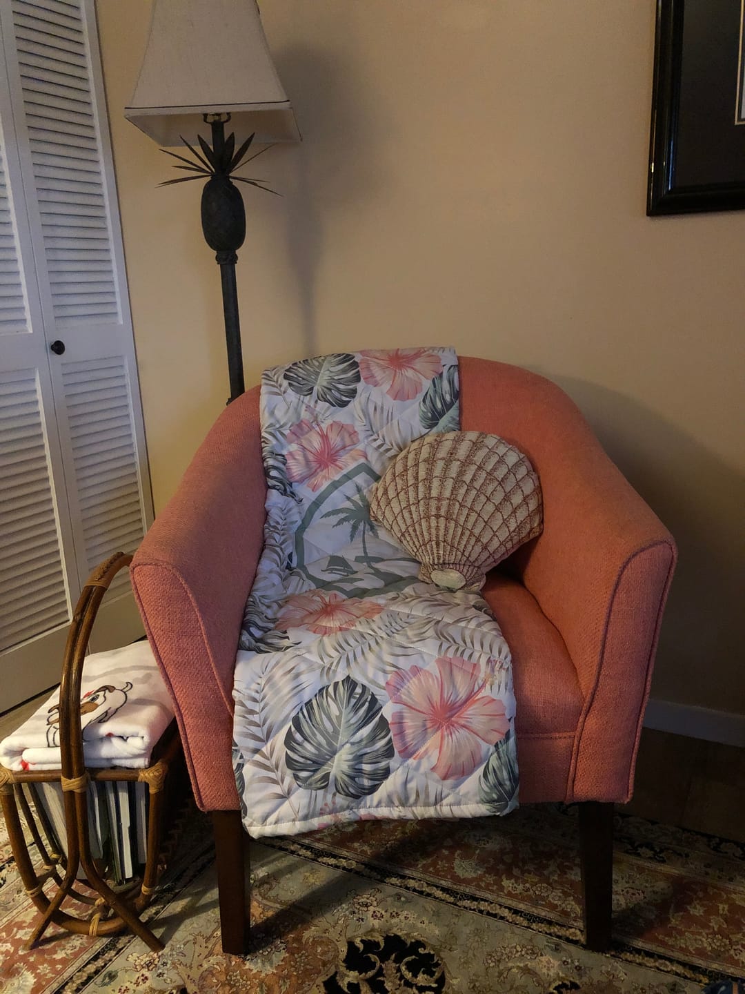 Customer photo review of Guam Coral Hibiscus Quilt