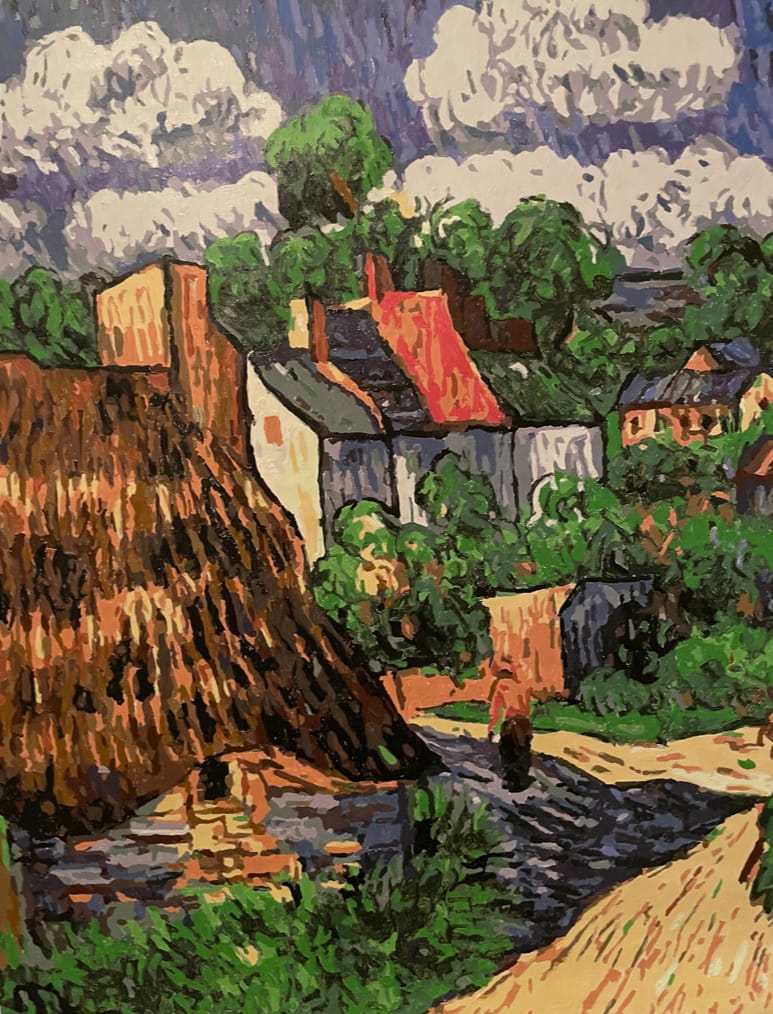 Customer photo review of Houses in Auvers - Paint by Numbers