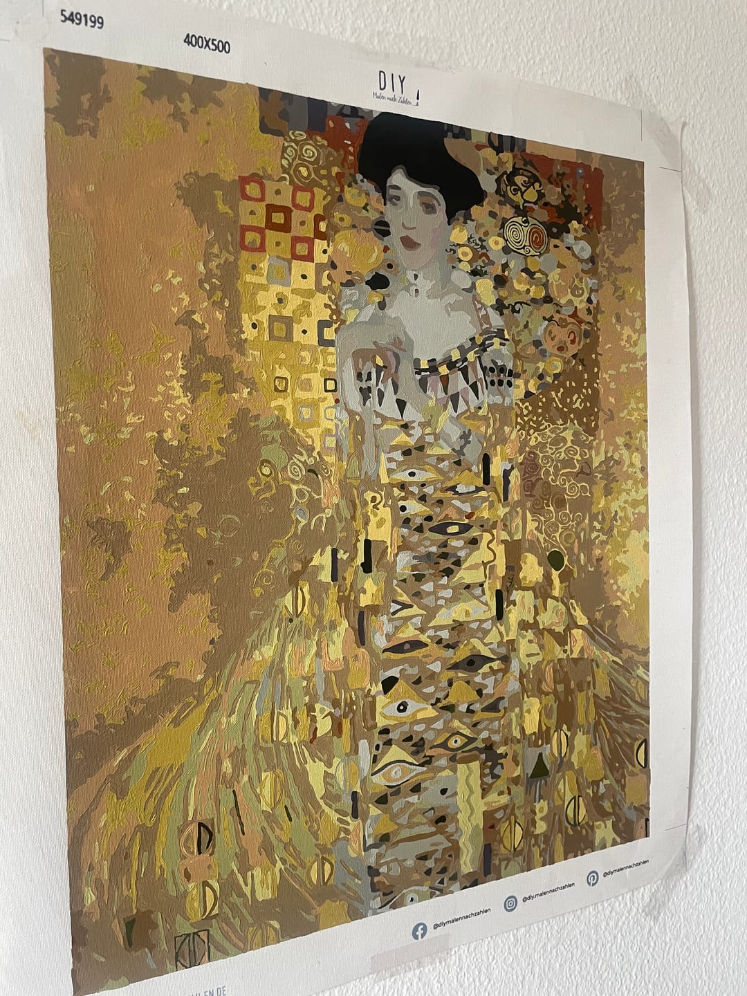 Customer photo review of Malen nach Zahlen - Portrait von Adele Bloch-Bauer I - Gustav Klimt