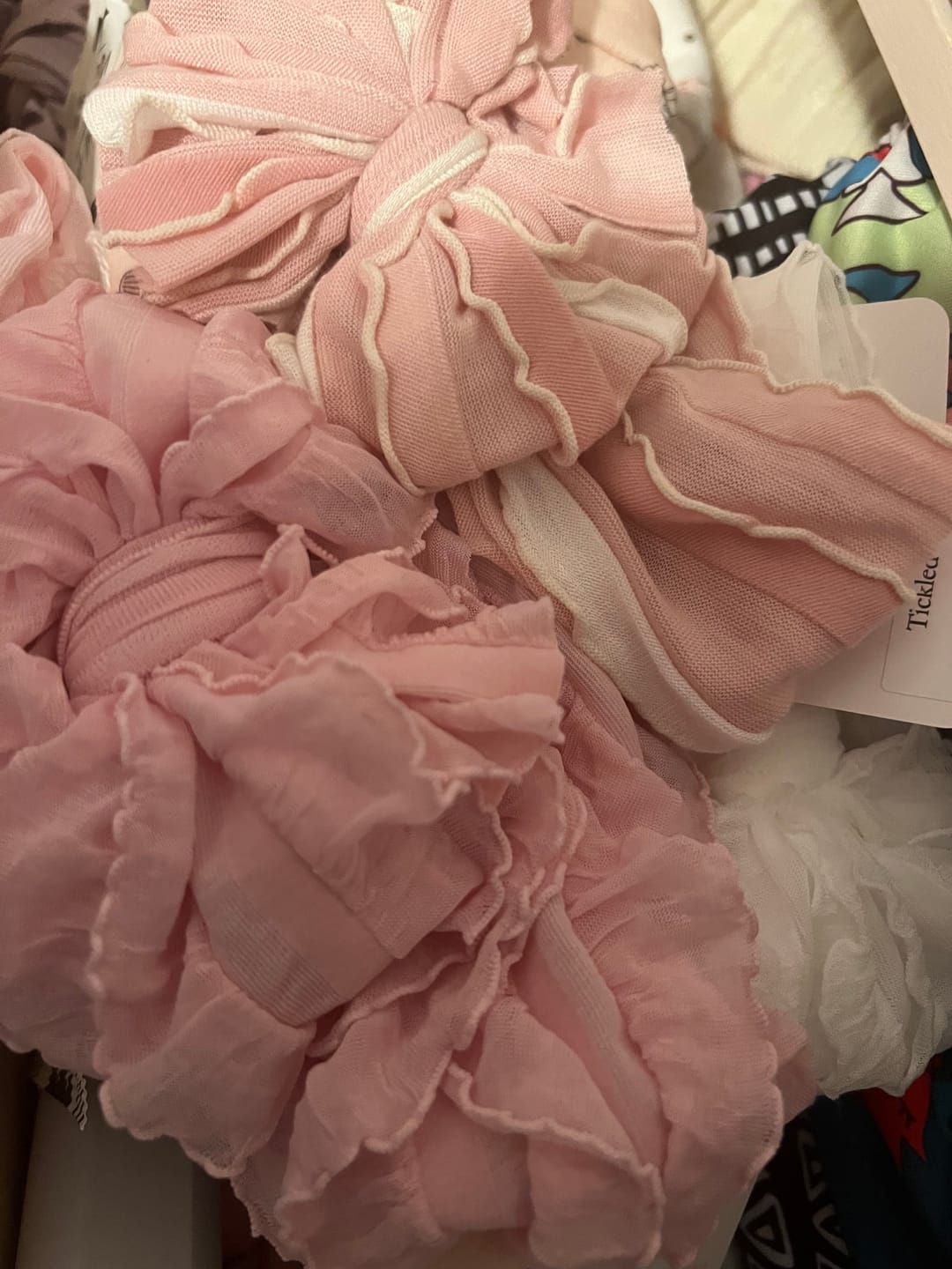 Customer photo review of Pretty in Pink Headband 3 pack set