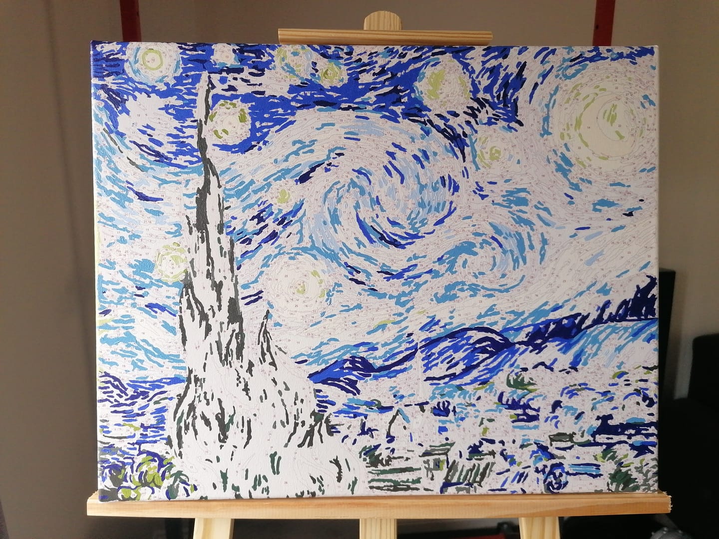 Customer photo review of Starry Night - Paint by Numbers