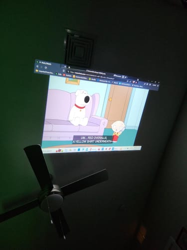 Customer photo review of Full HD Mini Portable Projector