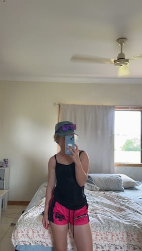 Customer photo review of Footy Shorts - PINK QUAD
