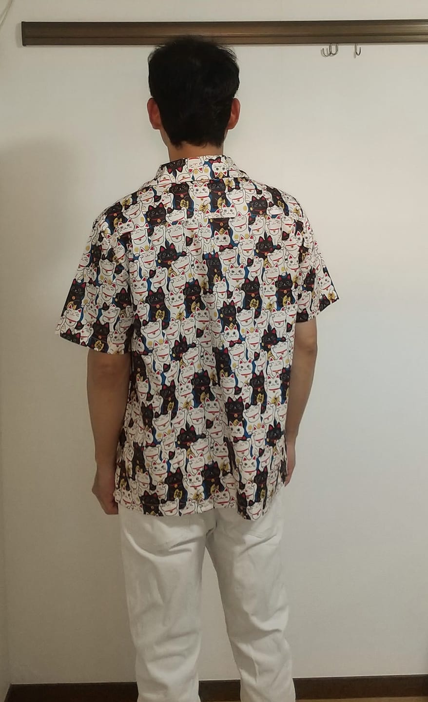 Customer photo review of 江戸時代「招き猫」総柄アロハシャツ