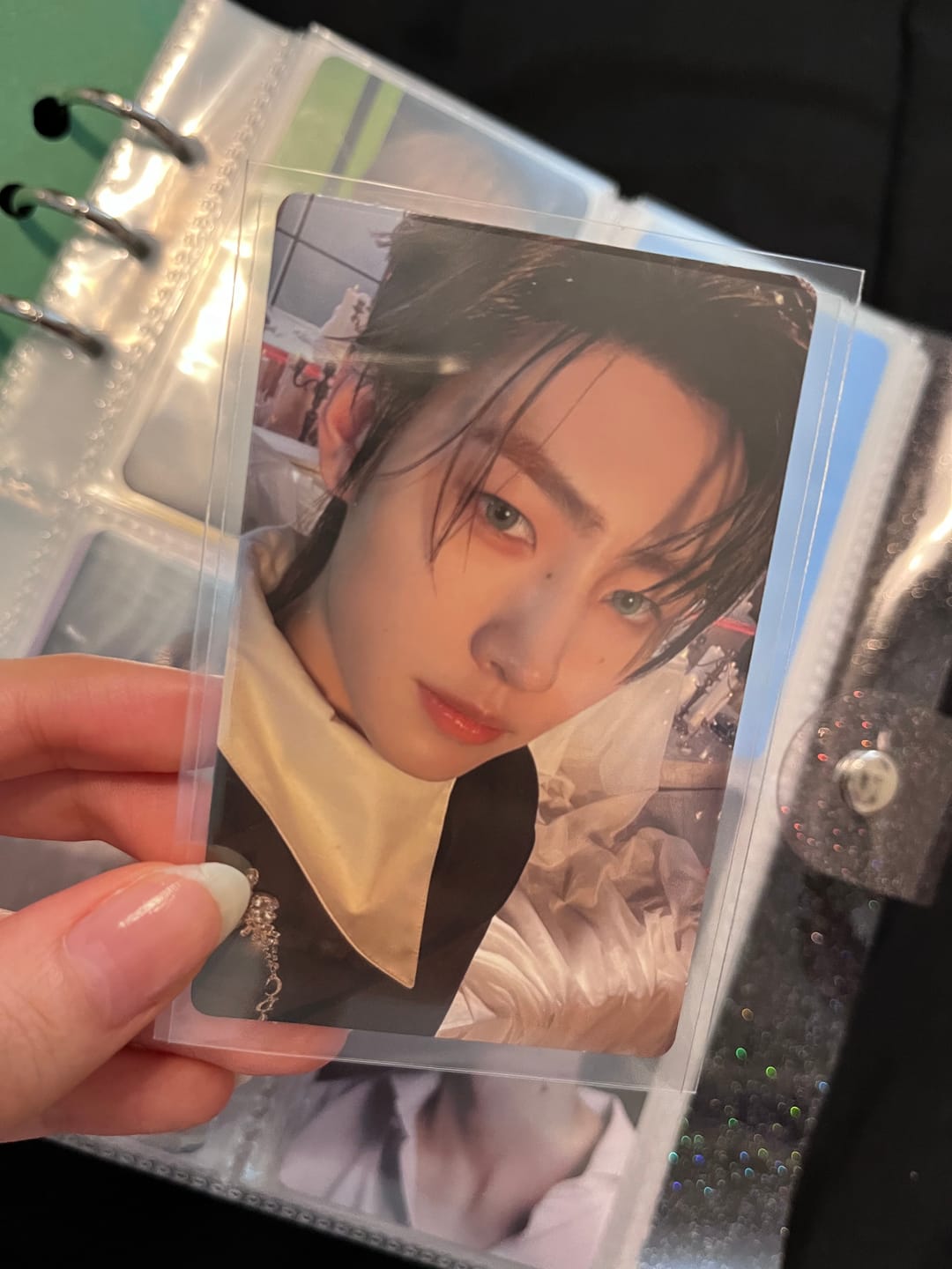 Customer photo review of PREMIUM PHOTOCARD SLEEVES - PINK VERSION (61x91MM)
