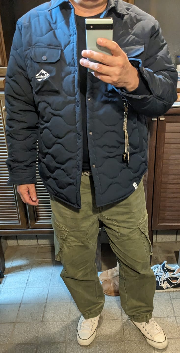 Customer photo review of 機能4ポケット　中綿入りキルティングジャケット