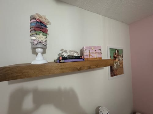 Customer photo review of Modern 3" Thick Floating Shelves