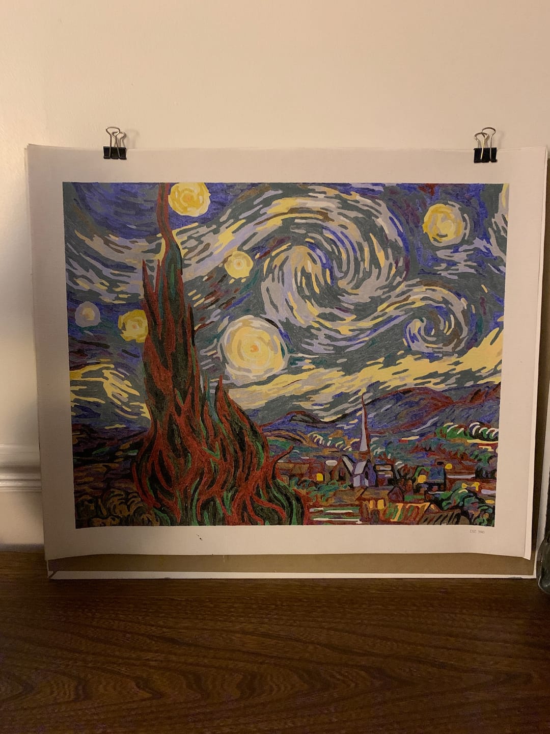 Customer photo review of Starry Night - Paint by Numbers