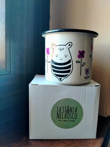 Recensione con foto di un cliente su Ape - Tazza in metallo smaltato