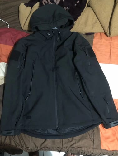Customer photo review of סופטשל מעיל צבא - נגד מים במיוחד לחורף