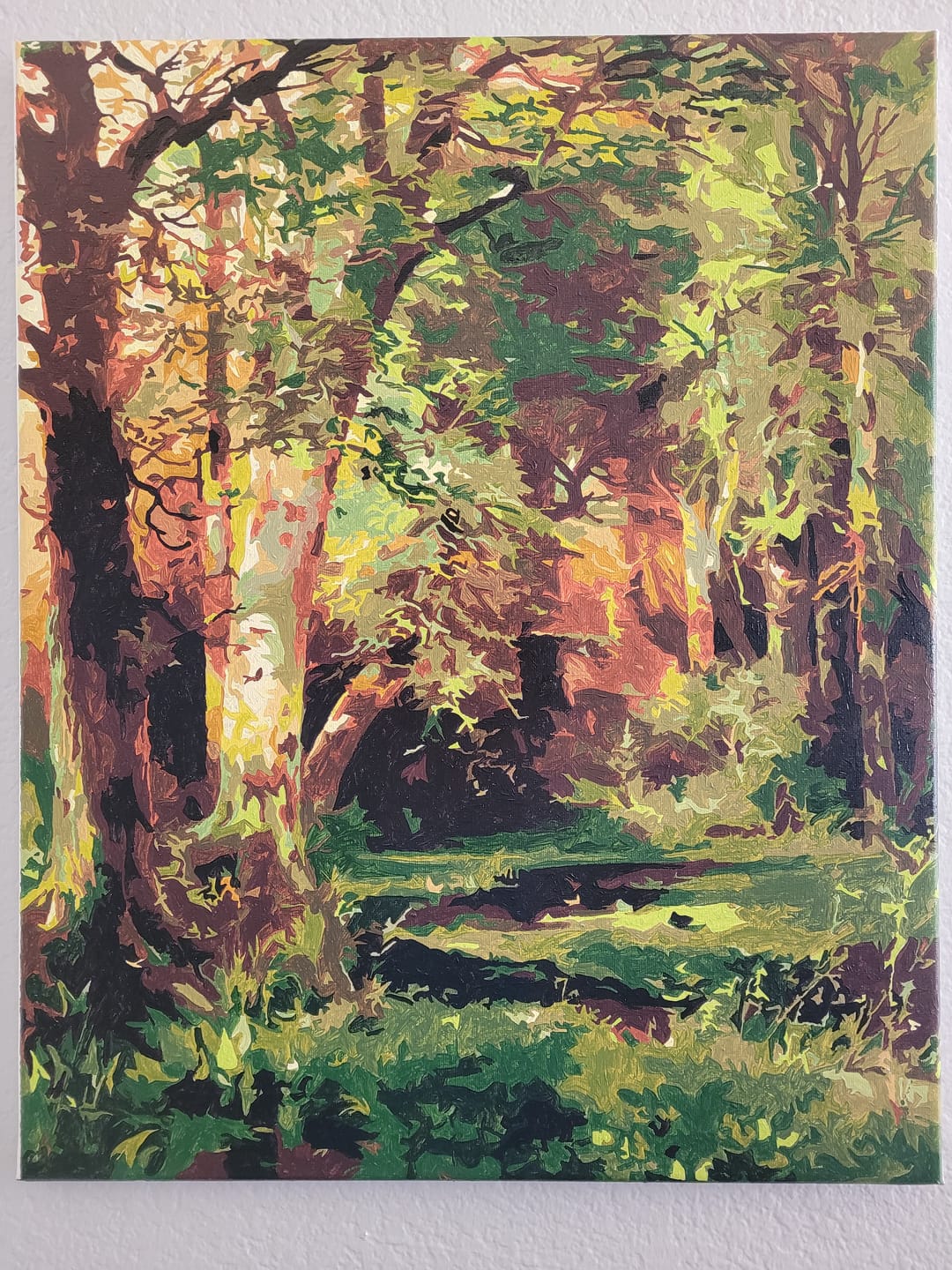 Customer photo review of Forest Scene - Paint by Numbers