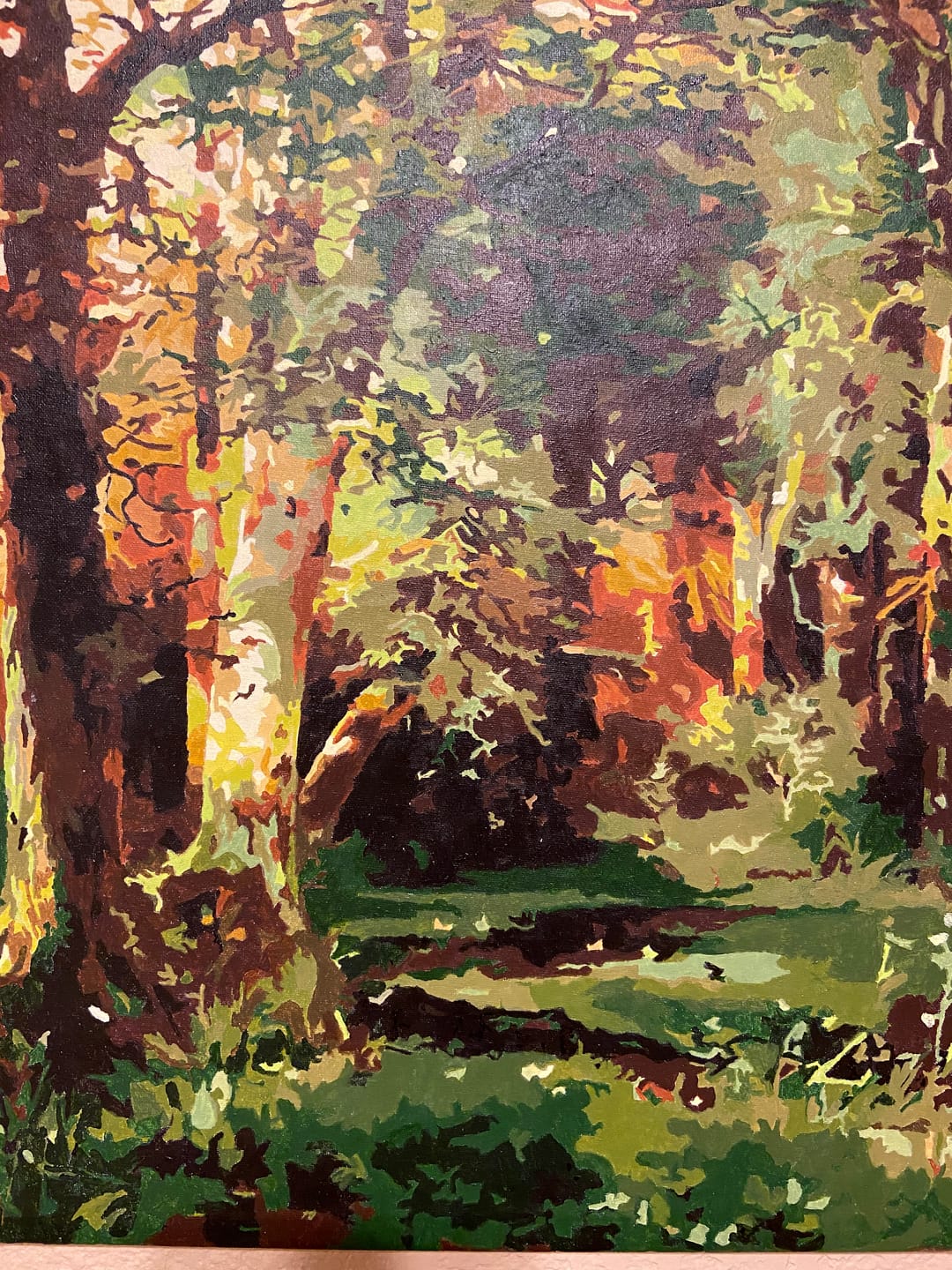 Customer photo review of Forest Scene - Paint by Numbers