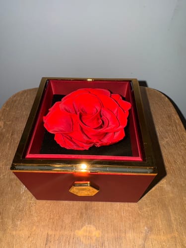 Customer photo review of Eternal Rose Box - W/ Engraved Necklace and Real Rose