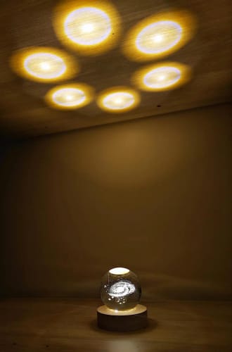 Customer photo review of Galaxy Crystal Ball Night Light
