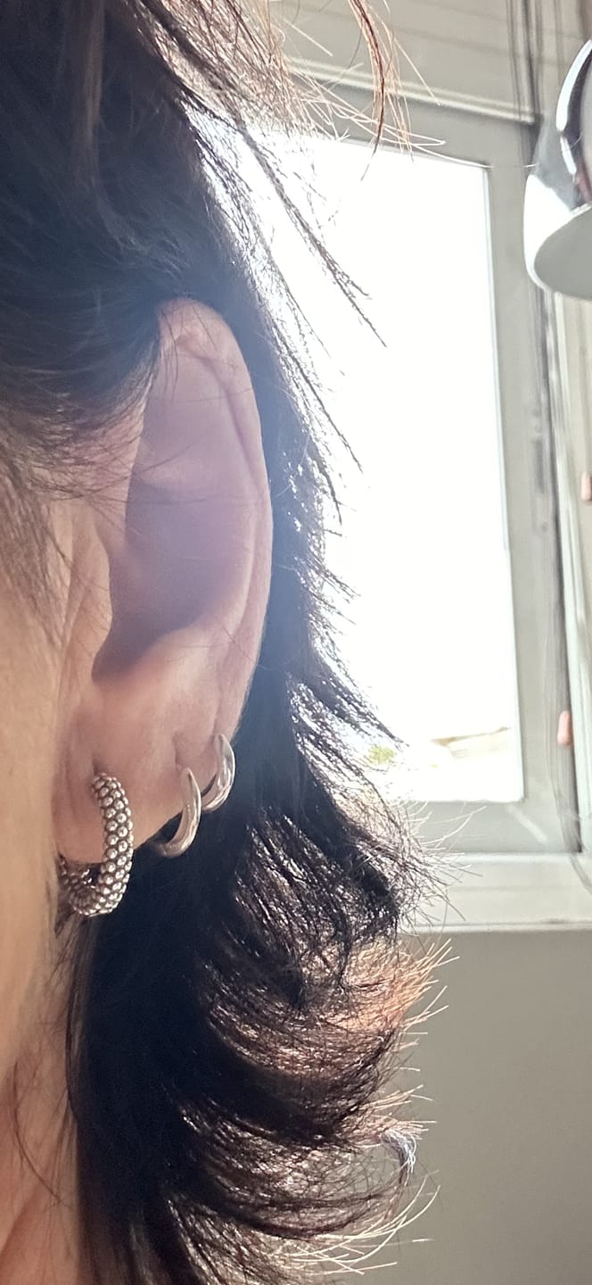 Customer photo review of Pendientes 3-Aritos