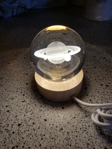 Customer photo review of Saturn Crystal Ball Night Light