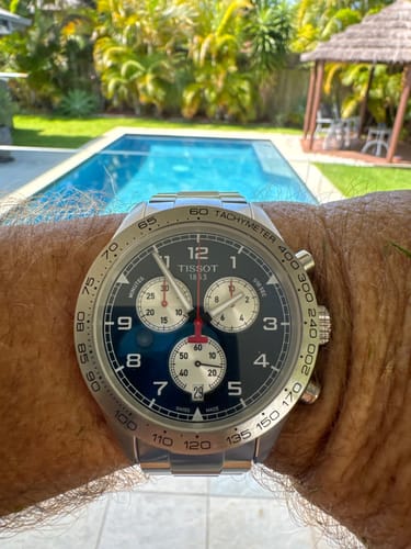Customer photo review of Tissot Men's 45mm Stainless Steel Quartz Chronograph Sport Watch T131.617.11.042.00