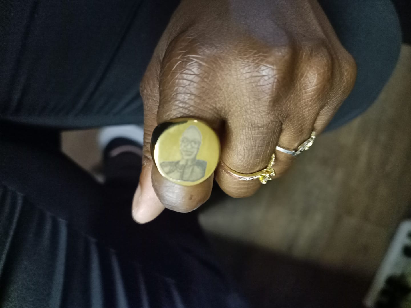 Customer photo review of Photo Ring in 18K Gold & Silver