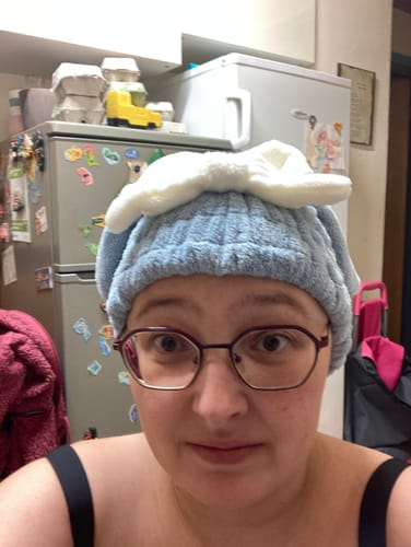 Customer photo review of Enveloppe de serviette de cheveux super absorbante