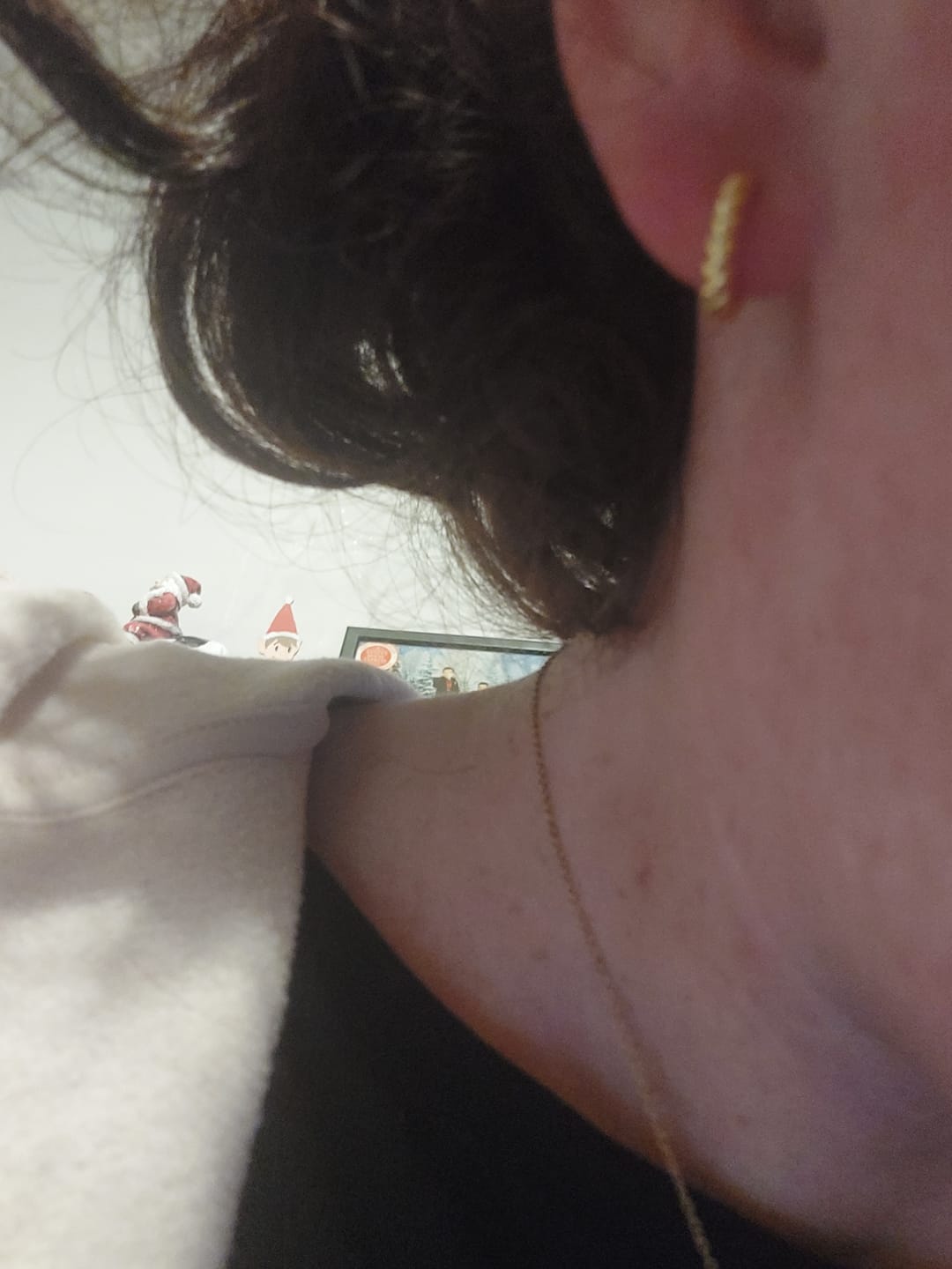 Customer photo review of Rope Chain Necklace + FREE Rope Huggies