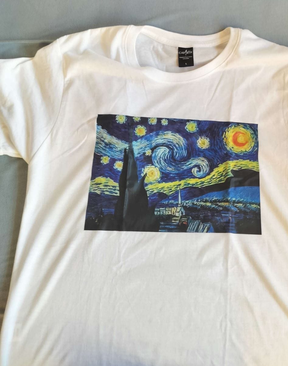 Customer photo review of Van Gogh The Starry Night T-shirt