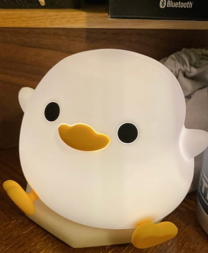 Customer photo review of UNEEDE LED Cute Bean Duck Night Light,Mini Benson Duck Night Light