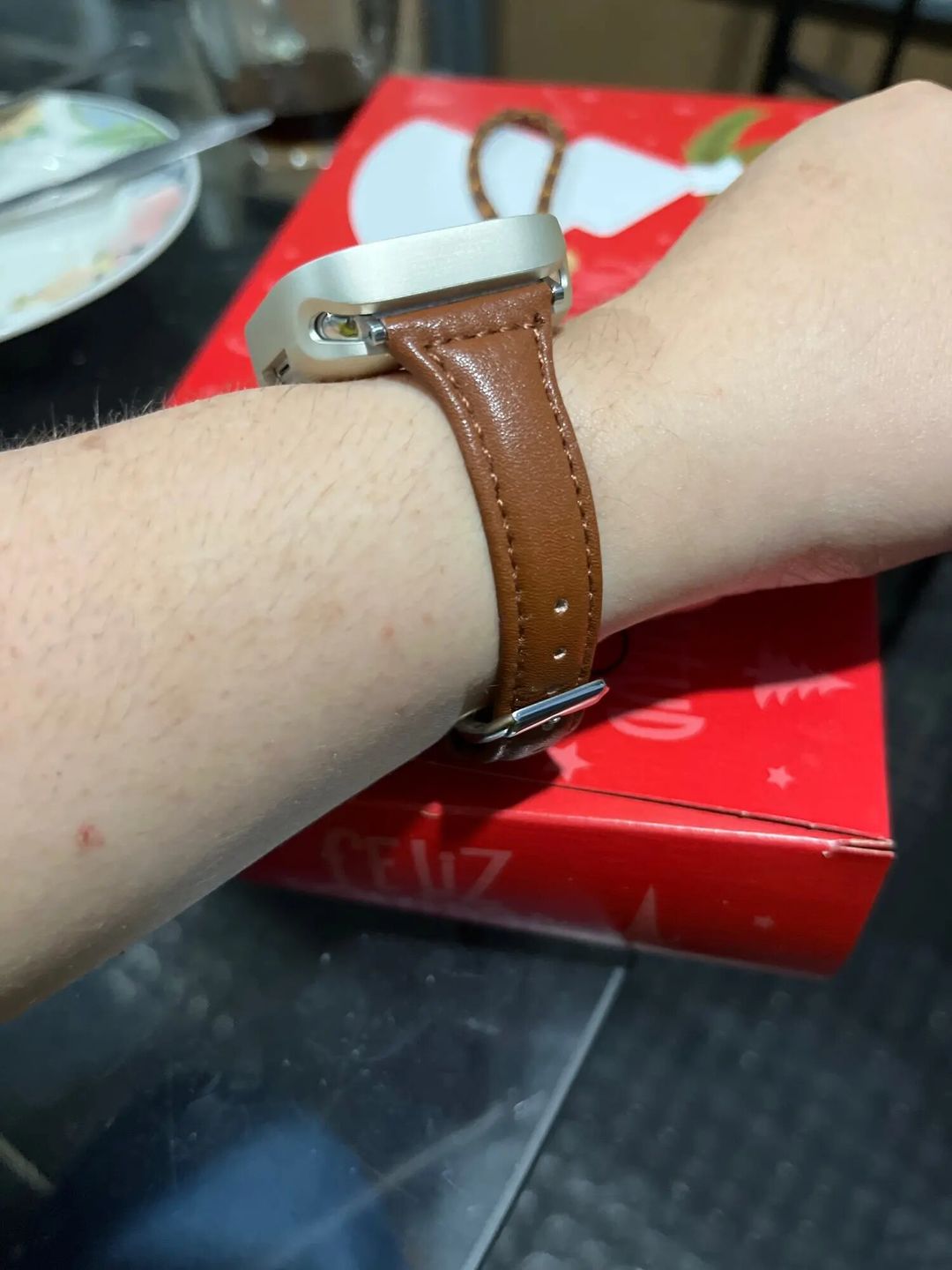 Customer photo review of Appel Watch Lederband "Dublin"