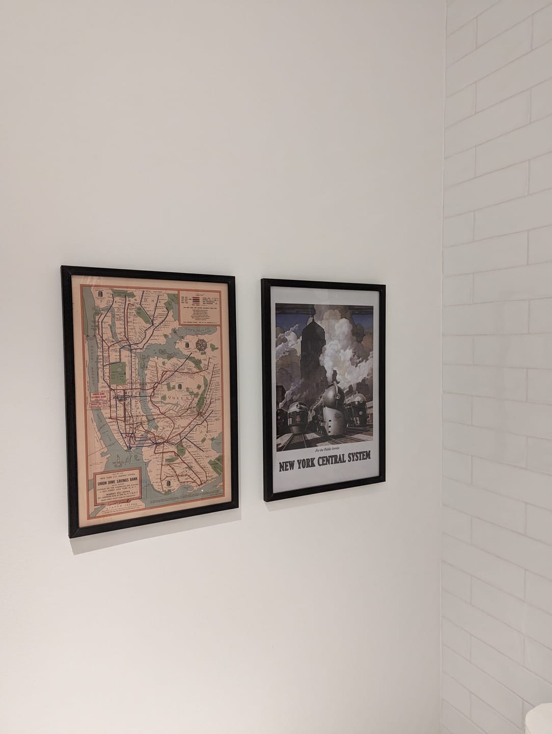Customer photo review of Old Subway Map of New York City, 1954 by Voorhies - Queens, Brooklyn, Manhattan, IND, IRT, BMT Rail Lines