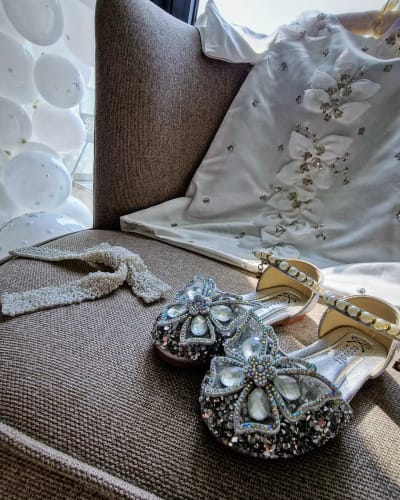 Customer photo review of Girl Dress Shoes Children's Sequins Butterfly Shoes