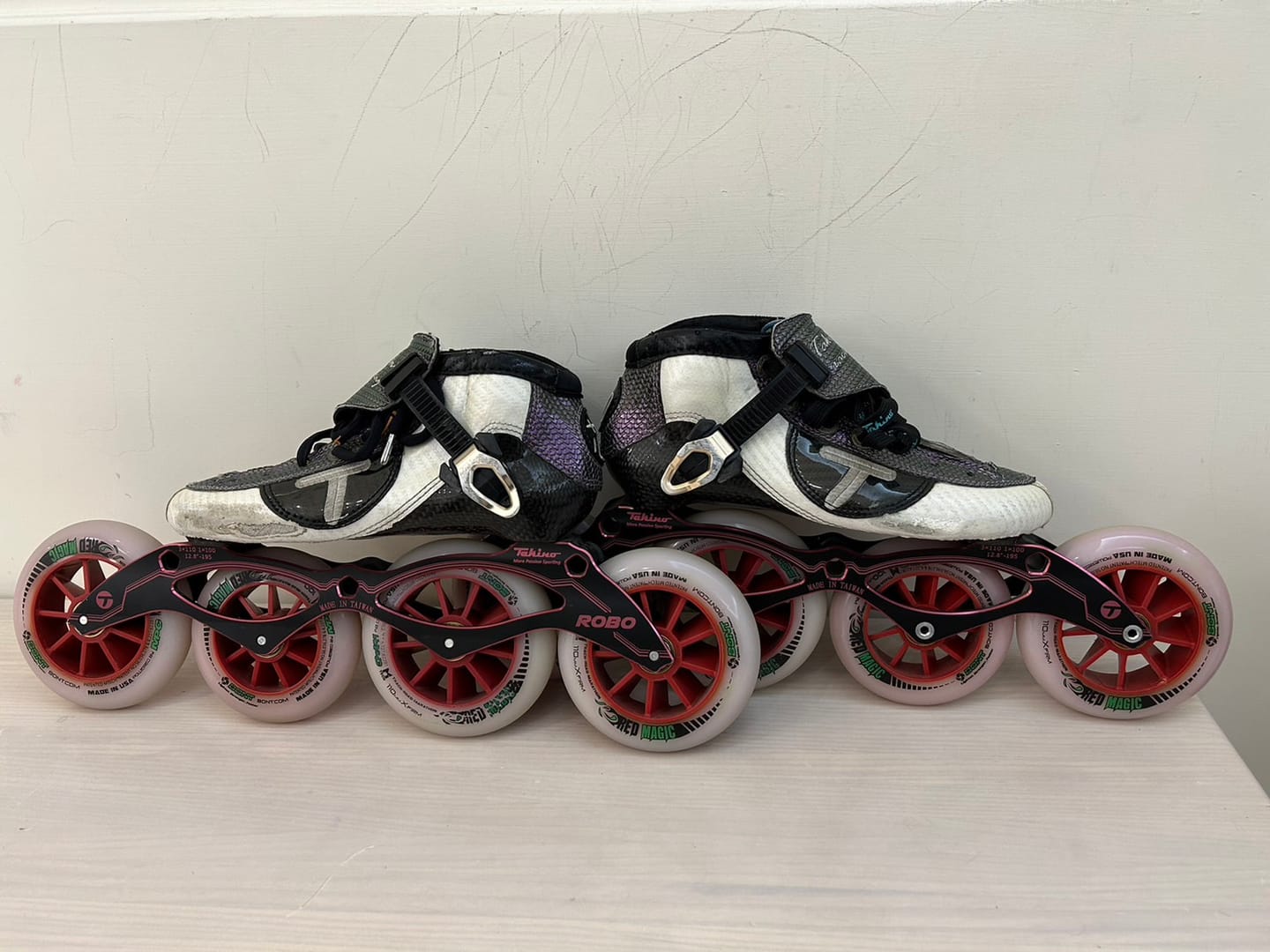 Customer photo review of Red Magic Inline Skate Wheel