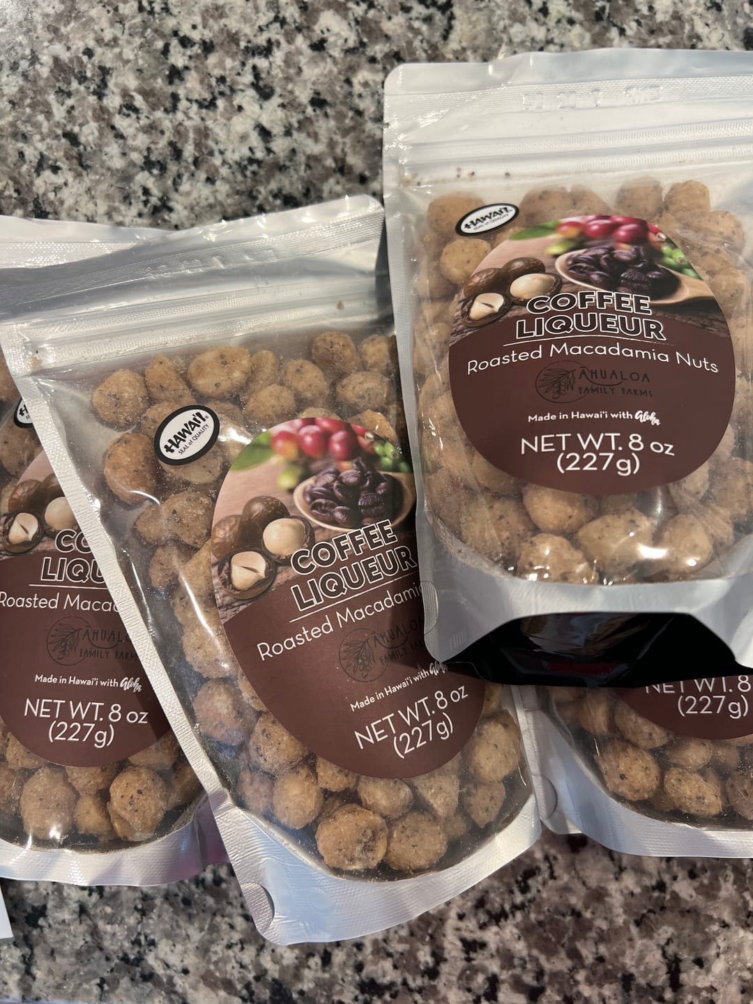 Customer photo review of Coffee Liqueur Macadamia Nuts