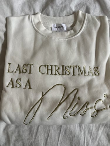 Customer photo review of 'Last Christmas as a Miss' Jumper